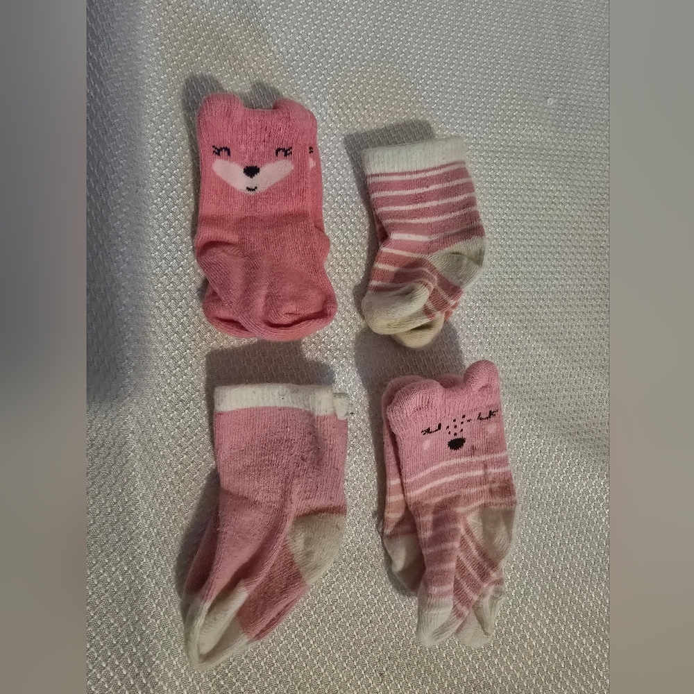 🚨3/30% OFF🚨 Set Of 4 Newborn Baby Socks